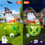Bmag 6FT Halloween Inflatables Outdoor Decorations, Whimsical Inflatable Ghost Halloween Decor with Built-in 3 LEDs