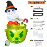 Bmag 6FT Halloween Inflatables Outdoor Decorations, Whimsical Inflatable Ghost Halloween Decor with Built-in 3 LEDs