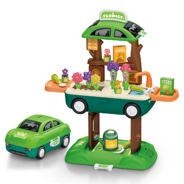Bmag 41-Piece Kids Gardening Tool Set, Pretend Play Set of Garden Tool Bench Car toy Gifts for Boys Girls Age 3-6