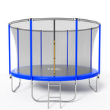 10 FT Trampoline for Kids with Safe Enclosure Net, Outdoor Fitness Trampoline with Waterproof Jump Mat Ladder for Indoor Park Kindergarten Toddler Trampolines