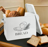 POZIEA Extra Large Farmhouse Bread Box with Bread Knife, Bread Storage for Kitchen Countertop Holds 2+ Loaves of Bread, Metal Storage to Keep Bread, Cookies, Bagels, Rolls Fresh