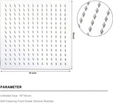 Rain Shower Head, 16 Inch Rainfall Waterfall Shower Head, Stainless Steel High Pressure Square Showerhead with Silicone Nozzle (16, Premium Chrome)