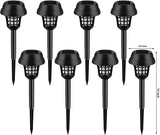 Solar Pathway Lights Decorative Outdoor, 8 Pack Solar Powered Yard Lights, Waterproof Landscape Lighting for Pathways, Lawn, Patio, Deck