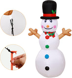 WOGOON Christmas Inflatable Snowman Decorations, Blow Up Snowman with Interior Rotating LED Lights Xmas Winter Holiday Decor for Yard