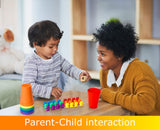 BMAG Counting Bears with Matching Sorting Cups,Pre-School Math Learning Games with 2 Dices,Color Recognition STEM Educational Toy
