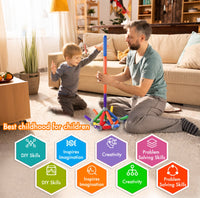 BMAG 38 PCS Magnetic Balls and Rods Set , Magnet Building Sticks Set, Building Blocks Tiles, STEM Stacking Toys
