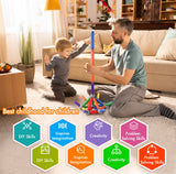 BMAG 38 PCS Magnetic Balls and Rods Set , Magnet Building Sticks Set, Building Blocks Tiles, STEM Stacking Toys