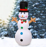 WOGOON Christmas Inflatable Snowman Decorations, Blow Up Snowman with Interior Rotating LED Lights Xmas Winter Holiday Decor for Yard