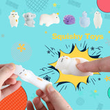 NEOROD 32 pcs Fidget Toy Set, Sensory Toys Set for Stress Relief, Decompression Toy Set WIP, Stretchy String, Squeeze Toy, Mochi Squishy Toy, Snake Cube Twist