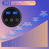 Massage Gun Deep Tissue, Handheld Percussion Muscle Massager for Athletes, Lightweight, Portable, Long Battery Life, LCD Touch Screen, 30 Speeds & 10 Heads