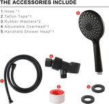 Handheld Shower Head, High Pressure 6-Setting Showerhead, Built-in Power Wash to Clean Tub, Tile & Pets, Adjustable Bracket.