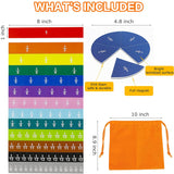 Bmag 186 Pcs Magnetic Fraction Tiles and Circles, Educational Math Manipulatives Learning Games for Elementary School, Fraction Strips & Bars Toys with Bonus Storage Bag