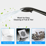 Handheld Shower Head, High Pressure 6-Setting Showerhead, Built-in Power Wash to Clean Tub, Tile & Pets, Adjustable Bracket.