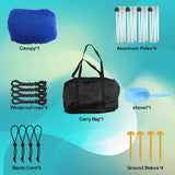 Beach Tent, Upgrade Pop up Sunshade Tent for 3-4 Adults, UPF50+ Outdoor Shade Canopy for Beach, Camping, Fishing, Backyard and Picnics.