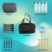 Beach Tent, Upgrade Pop up Sun Shade Tent for 3-4 Adults, UPF50+ Outdoor Shade Canopy for Beach, Camping, Fishing, Backyard and Picnics.