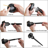 Solar Pathway Lights Decorative Outdoor, 8 Pack Solar Powered Yard Lights, Waterproof Landscape Lighting for Pathways, Lawn, Patio, Deck