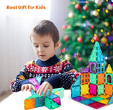 Neoformers Magnetic Building Tiles, 110 Pcs 3D Magnetic Building Blocks Set for Kids, STEM Educational Preschool Magnet Toys for Toddlers Boys Girls 3 4 5 6 7 8 Year Old with 2 Cars