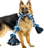 Dog Rope Toys for Aggressive Chewers, Heavy Duty Dog Toys for Medium Large Dogs, Tough Twisted Rope Toy with 5 Knots…