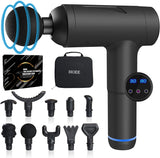 Massage Gun Deep Tissue, Handheld Percussion Muscle Massager for Athletes, Lightweight, Portable, Long Battery Life, LCD Touch Screen, 30 Speeds & 10 Heads