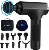 TIOA Massage Gun, Handheld Deep Tissue Massager, Percussion Muscle Massage Gun for Athletes, 10 Heads, 30 Speeds