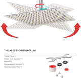 Rain Shower Head, 12 Inch Large Rainfall Waterfall Shower Head Made of 304 Stainless Steel, High Pressure Square Showerhead with Silicone Nozzle, Premium Chrome Finish