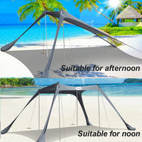 Beach Tent, Upgrade Pop up Sun Shade Tent for 3-4 Adults, UPF50+ Outdoor Shade Canopy for Beach, Camping, Fishing, Backyard and Picnics.