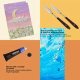 Lvoees Acrylic Paint Set, 49 PCS Professional Painting Supplies, 24 Colors with 12 Paint Brushes, Metal Easel, Canvases, Palette, Paint Knives, Acrylic Pad, Art Sponges for Beginners and Hobbyists