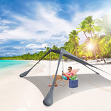 Beach Tent, Upgrade Pop up Sun Shade Tent for 3-4 Adults, UPF50+ Outdoor Shade Canopy for Beach, Camping, Fishing, Backyard and Picnics.