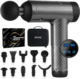 Massage Gun Deep Tissue,Percussion Muscle Massager with 30 Adjustable Speeds and 10 Heads,Handheld Body Back Muscle Massager with LCD Touch Screen