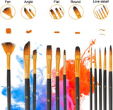 Lvoees Acrylic Paint Set, 49 PCS Professional Painting Supplies, 24 Colors with 12 Paint Brushes, Metal Easel, Canvases, Palette, Paint Knives, Acrylic Pad, Art Sponges for Beginners and Hobbyists