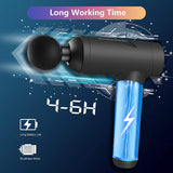 Massage Gun Deep Tissue, Handheld Percussion Muscle Massager for Athletes, Lightweight, Portable, Long Battery Life, LCD Touch Screen, 30 Speeds & 10 Heads