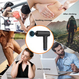 Massage Gun Deep Tissue, Handheld Percussion Muscle Massager for Athletes, Lightweight, Portable, Long Battery Life, LCD Touch Screen, 30 Speeds & 10 Heads