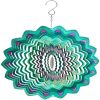 WOGOON Wind Spinners Outdoor Decorations 12 Inches, 3D Metal Wind Catcher Mandalas Art for Yard Garden Patio Home Decor, Multi Color Hanging Pinwheels Lawn Ornaments Gifts