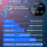 Massage Gun Deep Tissue,Percussion Muscle Massager with 30 Adjustable Speeds and 10 Heads,Handheld Body Back Muscle Massager with LCD Touch Screen