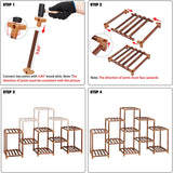 HIMAWEEK Plant Stand Indoor Outdoor, 3Tires 11 Potted Tall Large Wood Plant Shelf, Flower Holder Wooden Plant Rack Multiple Plants Display for Living Room Patio Garden Balcony Office