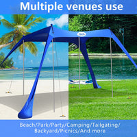 Beach Tent, Upgrade Pop up Sunshade Tent for 3-4 Adults, UPF50+ Outdoor Shade Canopy for Beach, Camping, Fishing, Backyard and Picnics.