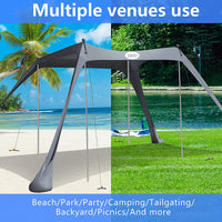 Beach Tent, Upgrade Pop up Sun Shade Tent for 3-4 Adults, UPF50+ Outdoor Shade Canopy for Beach, Camping, Fishing, Backyard and Picnics.