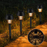 Solar Pathway Lights Decorative Outdoor, 8 Pack Solar Powered Yard Lights, Waterproof Landscape Lighting for Pathways, Lawn, Patio, Deck