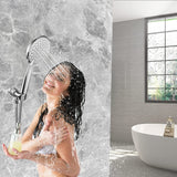 High Pressure Handheld Shower Head, 6-Setting showerhead, Built-in Power Wash to Clean Tub, Tile & Pets, 60 Inches Stainless Steel Hose, Adjustable Bracket